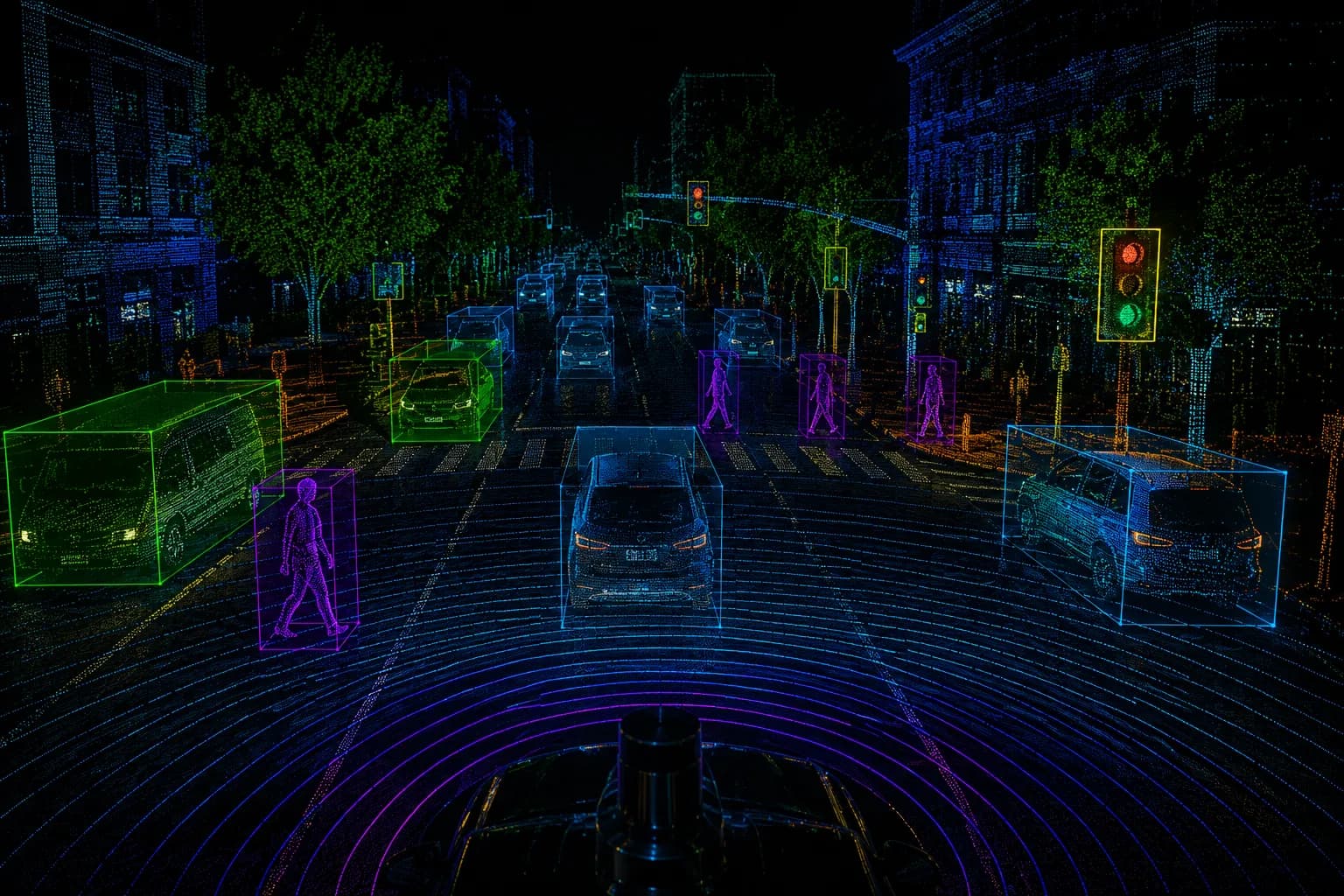 LiDAR + camera perception data for an AV program